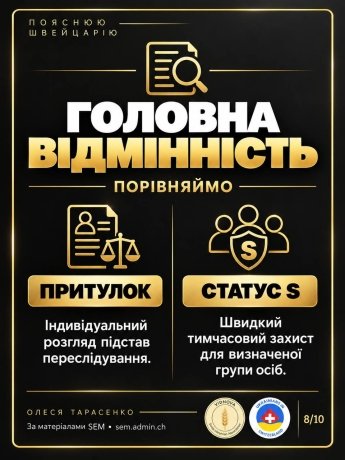 У чому різниця між статусом S та притулком у Швейцарії: усі відповіді в детальній інфографіці — фото 7