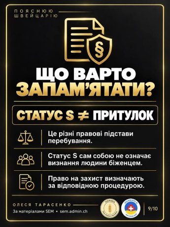 У чому різниця між статусом S та притулком у Швейцарії: усі відповіді в детальній інфографіці — фото 8