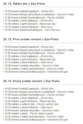 Дети смогут бесплатно посетить пражский зоопарк в рождественские праздники — фото 1