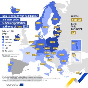 Число украинцев со статусом временной защиты в ЕС уменьшается только в двух странах — фото 1