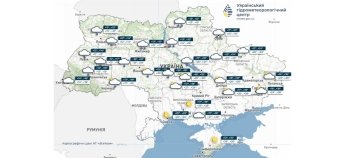 Карта погоди в Україні 12 вересня