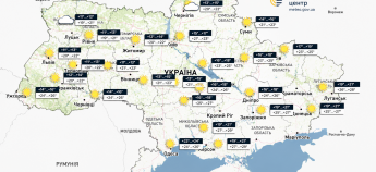 Карта погоди 24 серпня