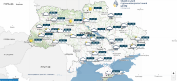 Карта погоди в Україні 14 жовтня