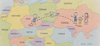 Детский рисунок перевод денег из Чехии в Украину