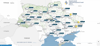 Карта погоды в Украине 30 октября
