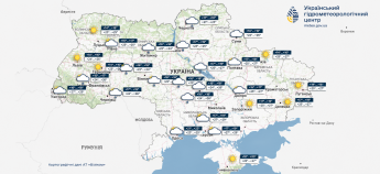 Карта погоди 30 серпня