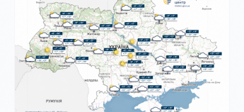 Карта погоди в Україні 27 вересня