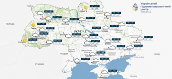 Карта погоди в Україні 27 серпня