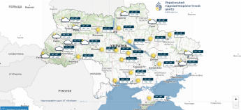 Карта погоди в Україні 3 жовтня