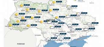 Карта погоди в Україні 28 вересня