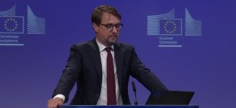 Маркус Ламмерт на брифінгу у пресцентрі ЄС