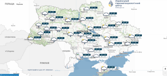 Карта погоды в Украине 27 октября
