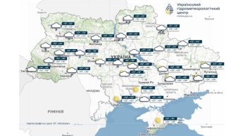 Карта погоди в Україні 12 вересня