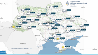 Карта погоди в Україні 28 жовтня