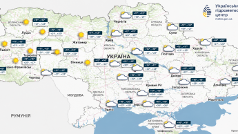 Карта погоди в Україні 28 серпня
