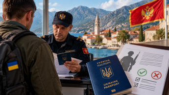 Українець на КПП Чорногорії