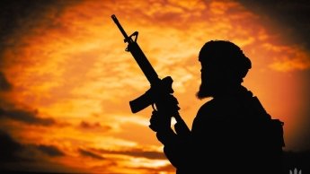 Боец ВСУ на фронте