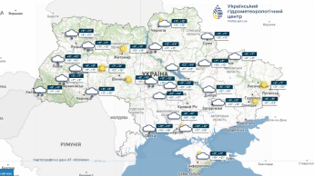 Карта погоди в Україні 26 жовтня
