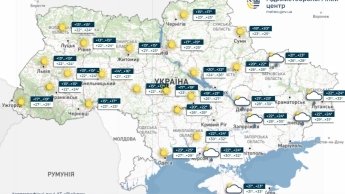 Карта погоды 9 августа в Украине