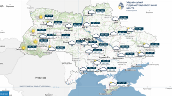 Карта погоди в Україні 23 жовтня