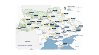 Карта погоды в Украине 1 октября
