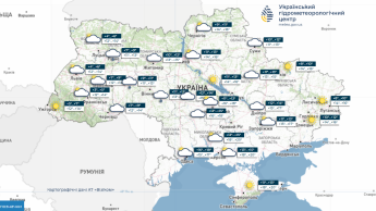 Карта погоди в Україні 24 жовтня