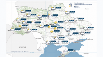 Карта погоди в Україні 27 вересня