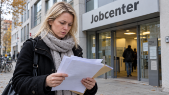 Українка біля офісу Jobcenter