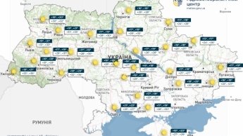 Карта погоди в Україні 1 серпня