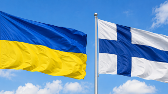 Прапори Фінляндії та України