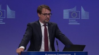 Маркус Ламмерт на брифінгу у пресцентрі ЄС