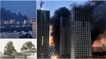 Пожежа під Москвою після атаки БПЛА