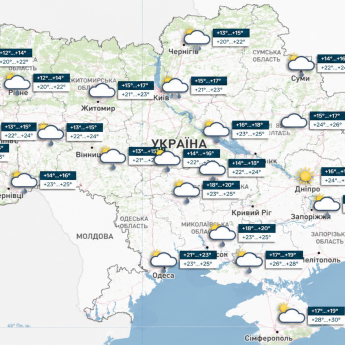 Карта погоди в Україні 3 вересня