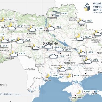 Карта погоди в Україні 30 червня