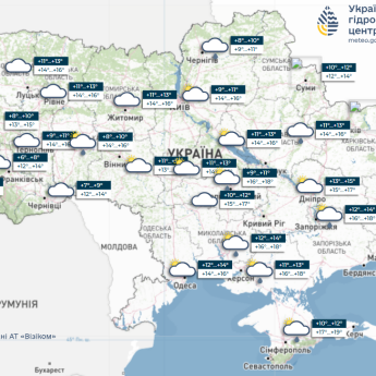 Карта погоди в Україні 21 жовтня