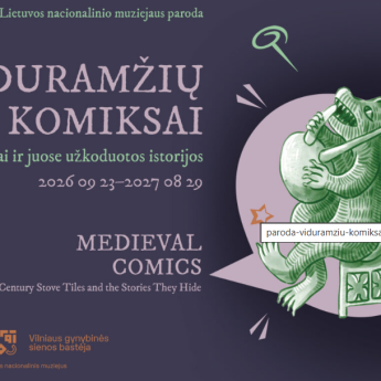 Афіша виставки у Вільнюсі Середньовічні комікси