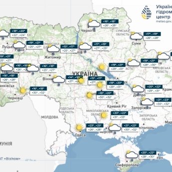 Карта погоди в Україні 11 серпня