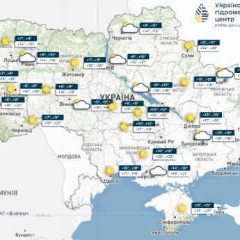 Карта погоди 10 жовтня