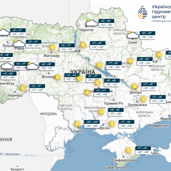 Карта погоды в Украине 3 октября