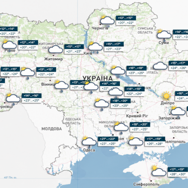 Карта погоды в Украине 3 сентября