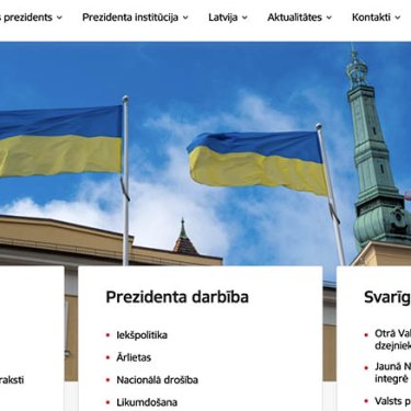Сайт президента Латвии убрал российскую версию