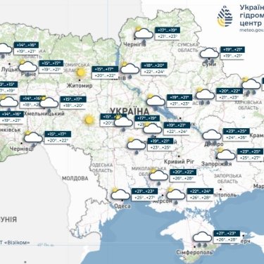 Карта погоди в Україні 4 липня