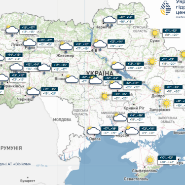 Карта погоди 9 жовтня
