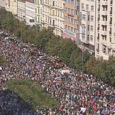 Премьер Чехии считает, что недавний массовый протест в Праге организовала российская пятая колонна