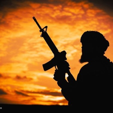 Боец ВСУ на фронте