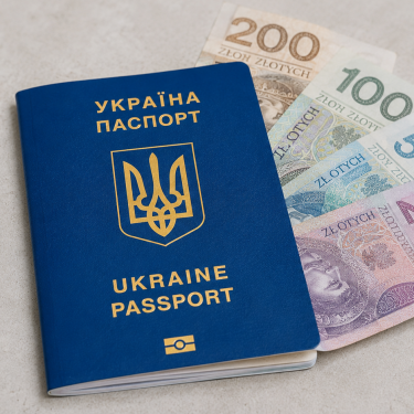 Паспорт Украины и польские злотые