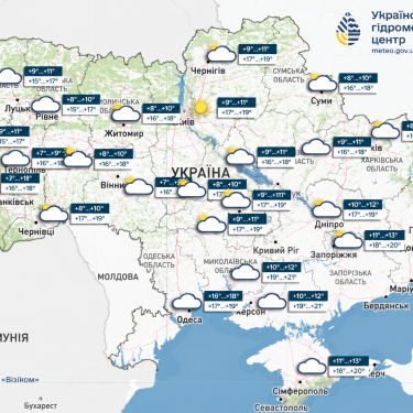 Карта погоди в Україні 26 вересня