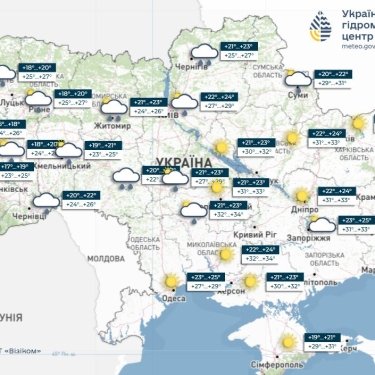 Карта погоди в Україні 3 липня