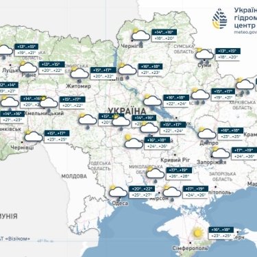 Карта погоди в Україні 6 липня