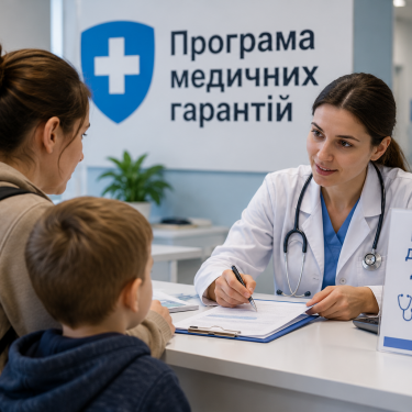 Жінка з сином на прийомі в лікарні